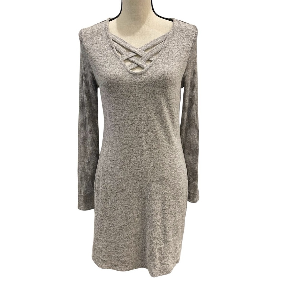 Bobbie Brooks Super Soft Long Sleeve Gray Dress